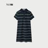 HLA Women's Striped Polo Commuter Dress