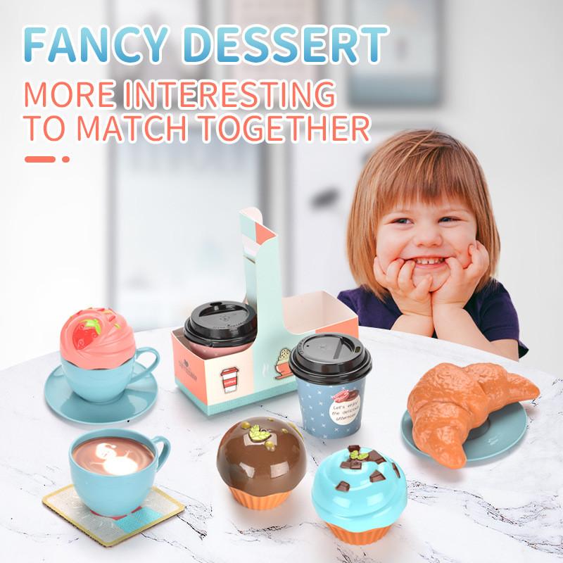 Colorful And Fun Children Kitchen Toys Set With Realistic Coffee Machine And Ice Cream