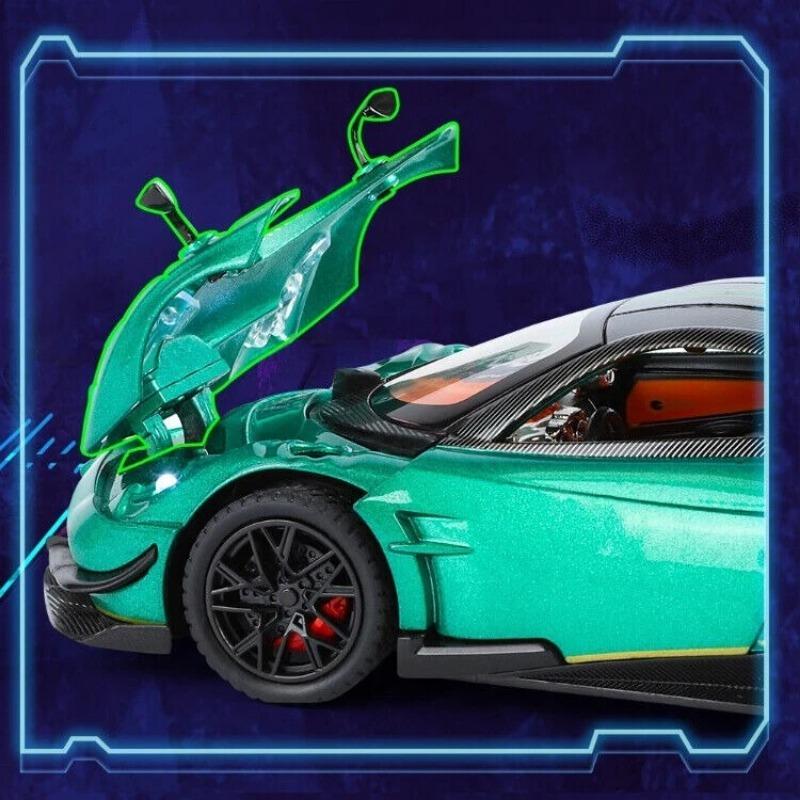 1/24 Pagani Huayra BC Legeringsbilmodell Støpt Lekebil Lyd Lys