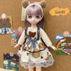 Bjd Dukker 30cm Anime Dukke Fullt Sett 1/6 Bjd 23 Ledd Bevegelig Kropp Med Skjørt Hatt Hodeplagg Jenter Kle På DIY Leker Reborn Kawaii