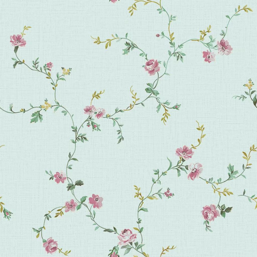 Europen Pastoral Style Little Flowers Non-woven Wallpaper Bedroom Living Room Decoration Wall Paper Roll Hom Blue Pink White