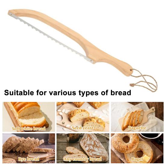 Brødkutter Surdeigsbrød Bueskive Serratert Bagelkutter Baking Bagett Kakekutter Tre Brødskjæresag