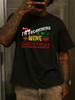 Men's T-Shirt Y2K Christmas Wine Dreaming Black