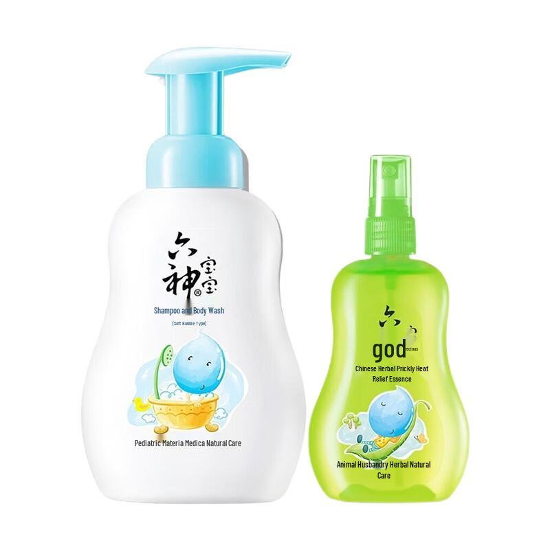 

Набор: Нежная пенка для умывания и Эссенция от потницы Liu Shen Baby