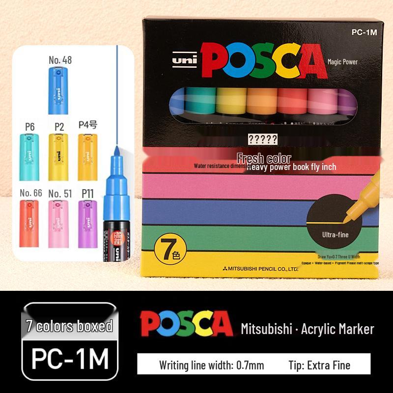 UNI Mitsubishi POSCA Acrylic Marker Set for Shoes, Posters, and Graffiti
