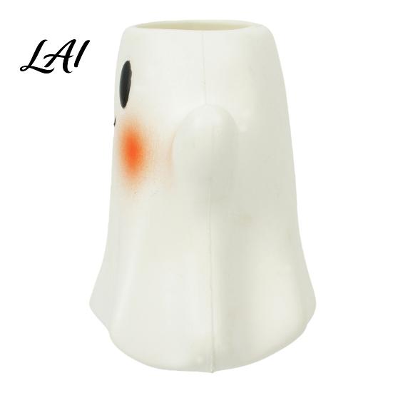 Funny Holiday Gifts for Friends Ghost/Skull Shape Pen Holder Resin Desktop Organizer Halloween Cute Ghost Cup Decorative Storage Container
