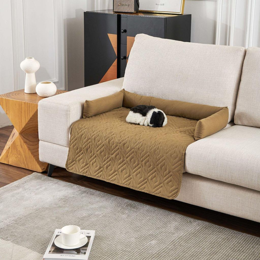 Waterproof and Moisture-Proof Pet Sofa Cushion with Pillow - Nesting Sleeping Pad for Pets