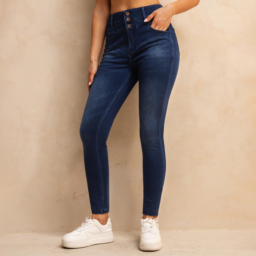 

Shascullfites Мелоди Джинсы с высокой посадкой, карманами на молнии и пуговицами, женские джинсы из денима, темно-синие, стрейч, приподнимающие ягодицы XL