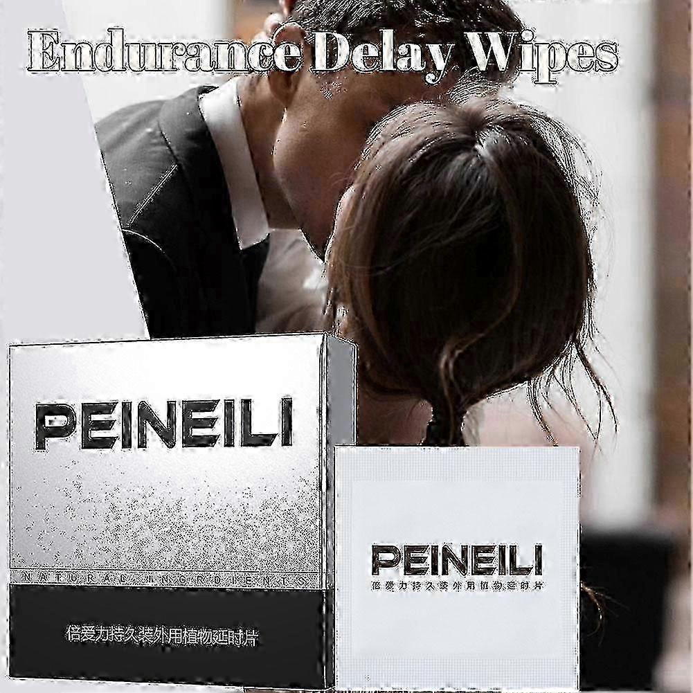 Men's Endurance Delay Wet Wipes, Natural Portable Gentle Wipes for Prolonged Time, 12pcs