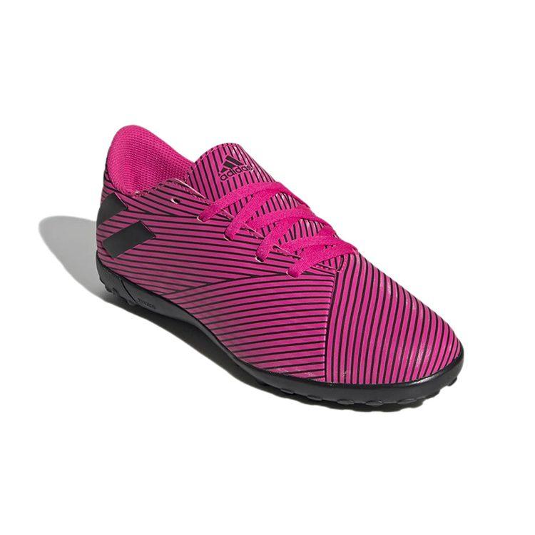 adidas 19.4 Turf Boots J Comfortable Slip Resistant Abrasion Resistant Low Top Kids' Soccer Shoes Rose Red Kids' F99936