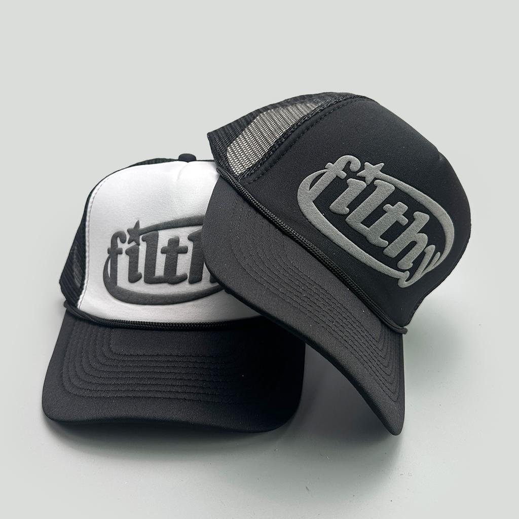 Color Block Filthy Letters Baseball Hats New Unisex Sunshade Color Block Breathable Personal Versatile Mesh Fashion Trucker Caps