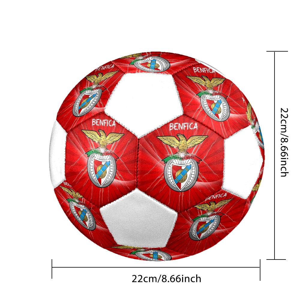 1 Stück SL Benfica Logo Größe 5 Fußball PragHallenfußball Bunt Alle Altersgruppen Maschinengenäht PVC Wettkampfbereit Langlebig Hoher Rückprall