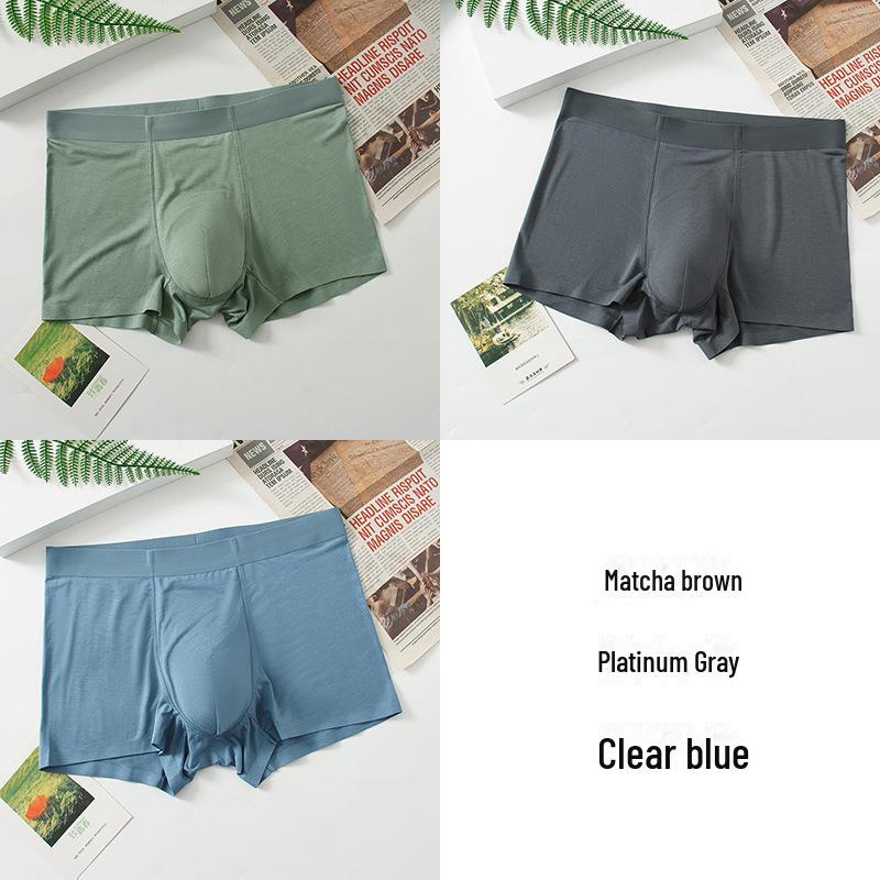 Pánské modální bezešvé bílé boxerky, antibakteriální a prodyšné, mládežnický styl, balení 60 kusů