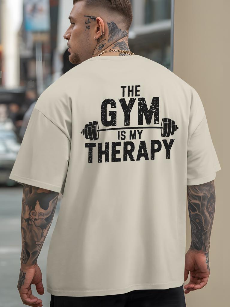 2026 Chinese New Year Fitness Center Is My Summer Leisure Paradise Mens Trendy Printed Loose Basic Short Sleeved Tshirt