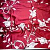 Red flower spring and summer 91x181 extended thin printed silk scarf imitation silk scarf fashionable and versatile