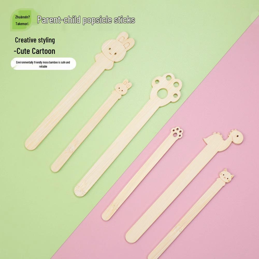 Colorful Wooden Popsicle Sticks for DIY Crafts, Children's House Models, and Architectural Materials.