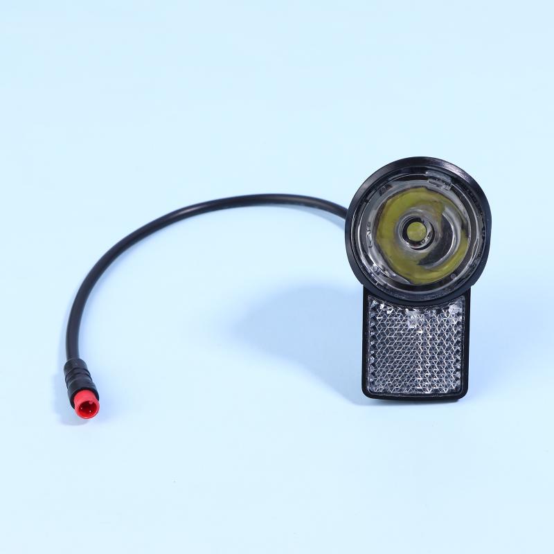 

1Pcs 6V-60V Electric Bicycle Led Lighting Headlight Black Abs Waterproof Sm Connection Port Night Riding Bicycle Headlight чёрный