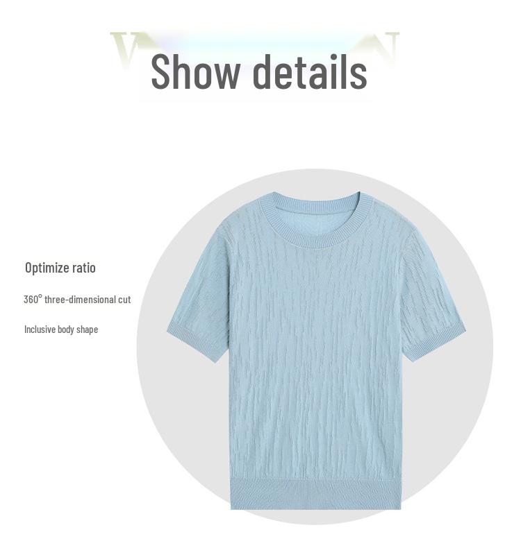 Tencel 2026 Stylish Ice Silk Summer Top for Middle-Aged & Elderly Women - Short-Sleeved T-Shirt for Moms