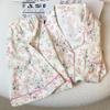Pastoral Floral Cloud Cotton Pajamas Women'S Summer Short-Sleeved Loungewear Three-Piece Set