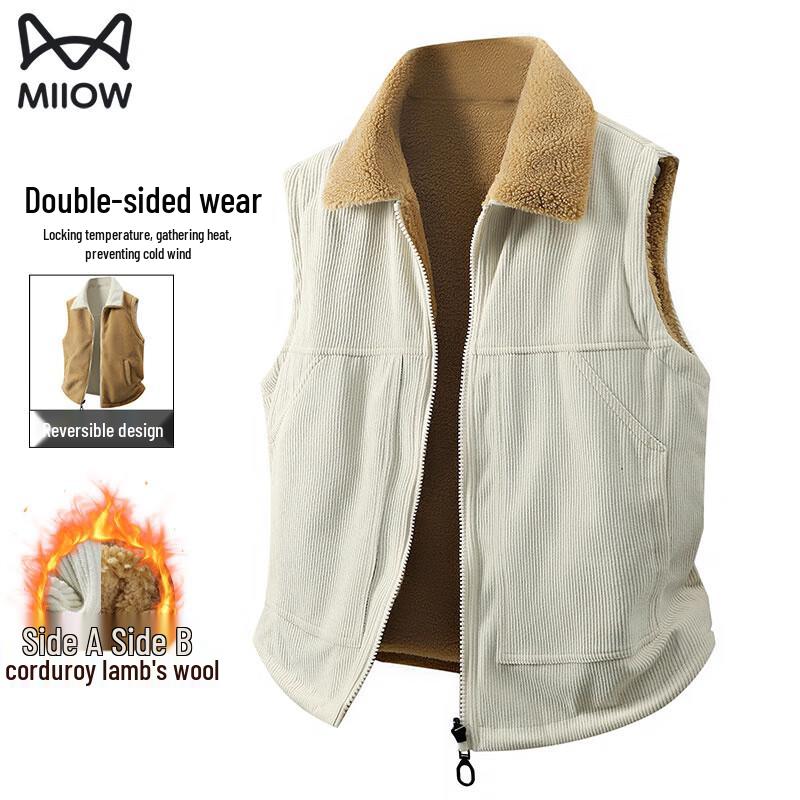 

Мужской двусторонний зимний жилет Mao Ren на флисовой подкладке из вельвета 4XL