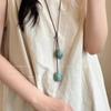Bohemian Ceramic Necklace: Vintage Ethnic Long Sweater Chain & Zen Choker