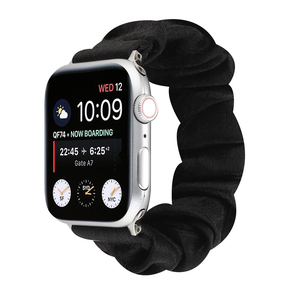 Compatible Apple Watch Scrunchie Band for Series 8/7/6/5/4/3/2/SE - Elastic Intestine Ring Design Wristband