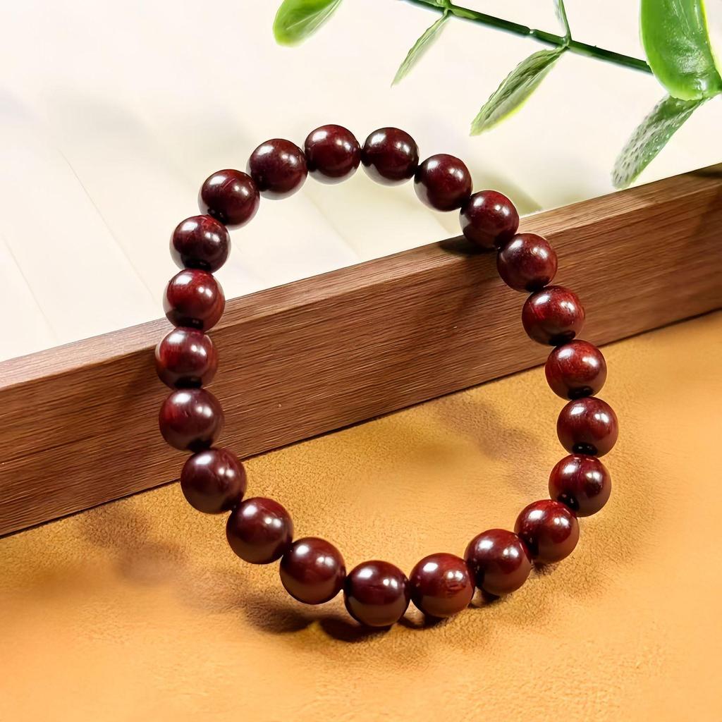 Zambia Red Sandalwood Beads Bracelet - Men's 20 Beads or Women's Sandalwood Rosary