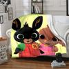 Bing Bunny Flannel Blanket Soft Warm All-Season Throw, Design for Camping, Car Travel, Hiking Sofa, Bed, Office Perfect Gift for Parties