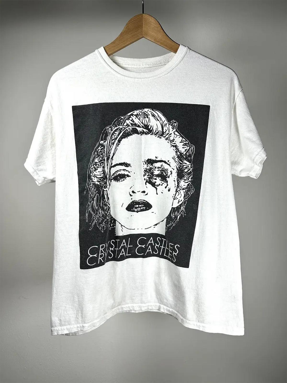Crystal Castles OG Madonna White Unisex T-shirt Size S-5XL XXXL