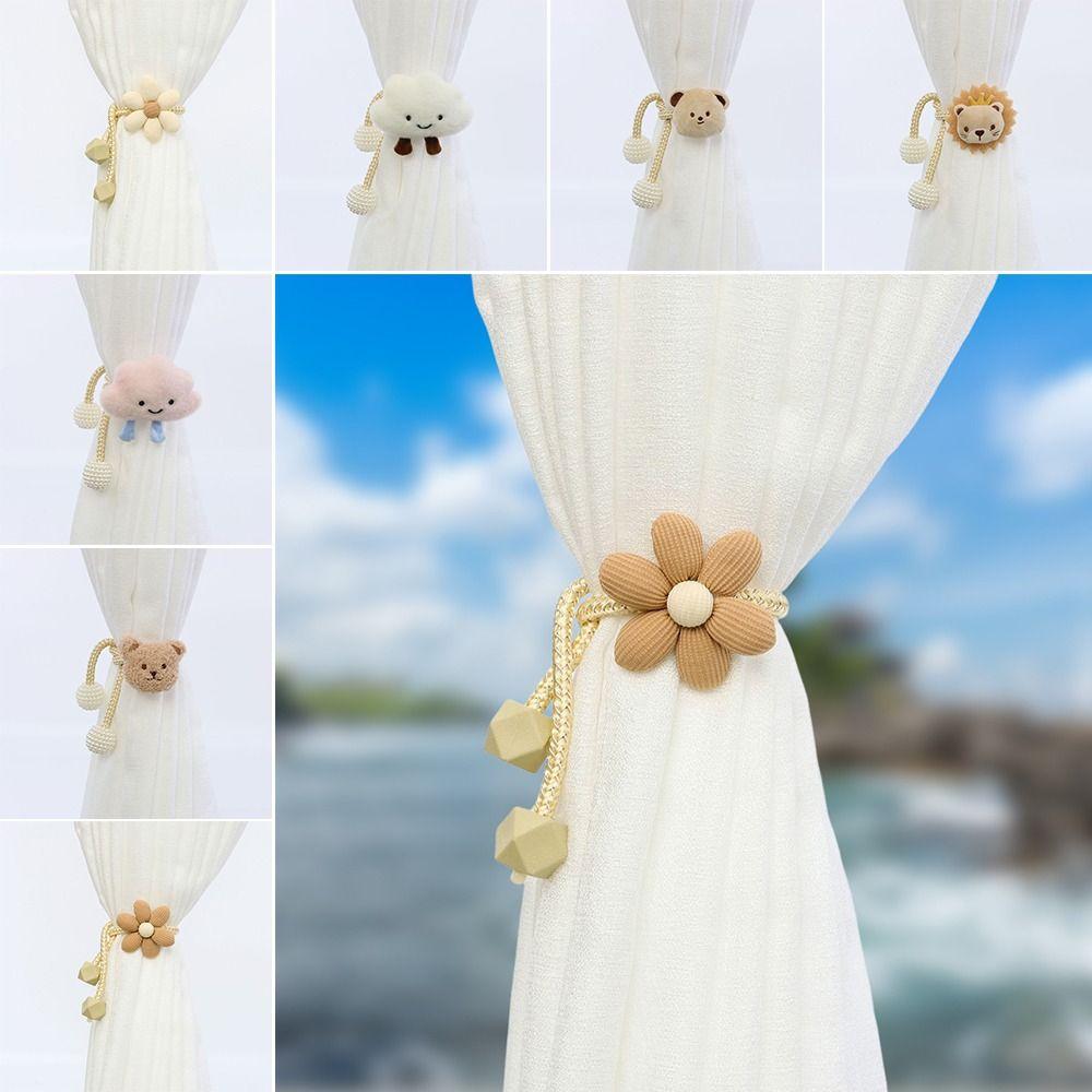 

Cartoon Window Curtain Buckles No Punching Curtain Rope Holders Fashion Curtain Tieback Kids Room 1