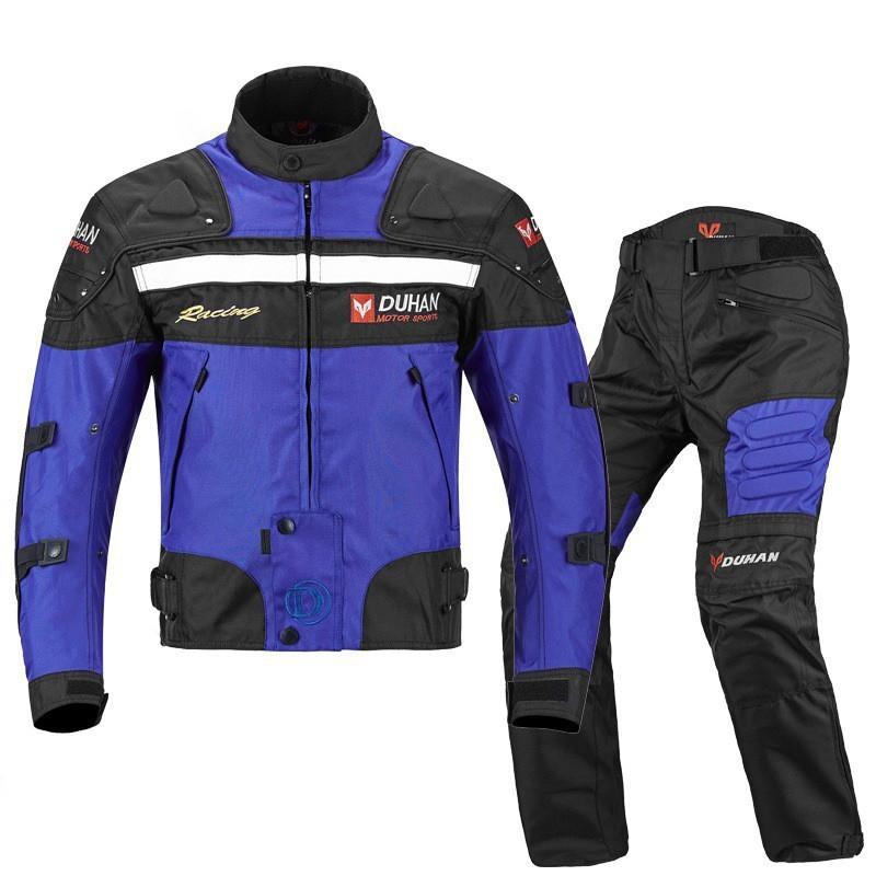 Motorcycle Riding Jacket Pants Set Windproof Waterproof Breathable Protective Gear Off-Road Street Racing All Season