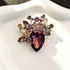 High-End Light Luxury Flower Brooch Female Heavy Industry Design Sense Animal Brooch Diamond Corsage Coat Clothing Accessories