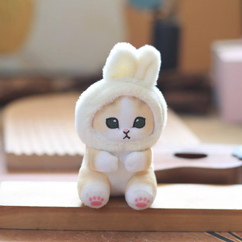 

Soft And Lovely Cat Plush Keychain Rabbit Bag Accessory Stuffed Doll вершковий
