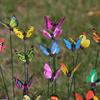 10-50pc Simulation Butterfly Decor Stakes Home Party Garden Patio Decor Colorful Multi-purpose Butterfly Yard Plant Decor