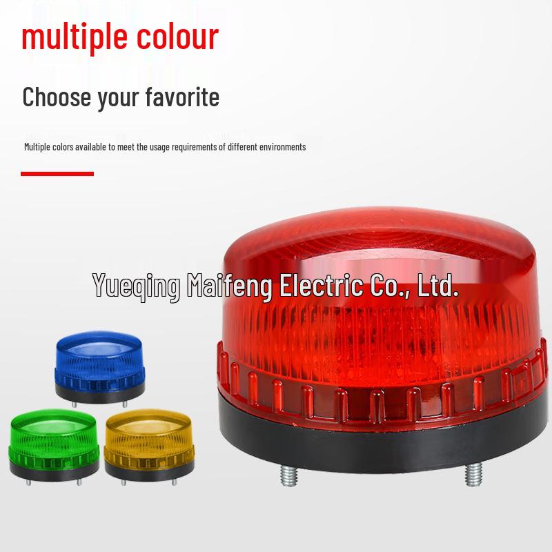 LTE-5061 Strobe LED Warning Light: Steady, Flashing, Audible & Silent, Compatible with 12V, 24V, 220V.