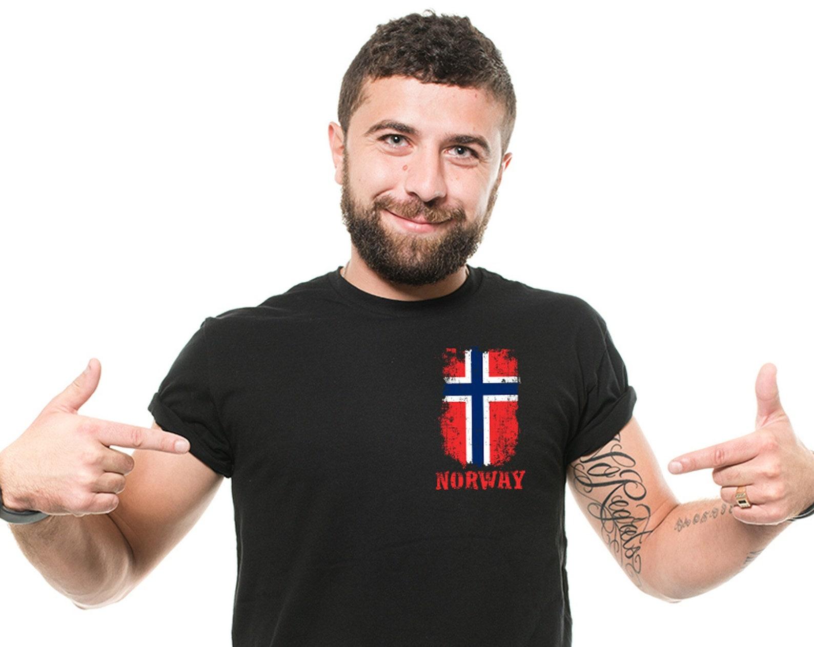Norway Flag T-Shirt: Mens Patriotic Gift Tee 4XL