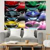 Mighty Morphin Power Rangers Print Tapestry, Lightweight Wall Hanging, for Bedroom, Dorm, Living Room, Home Art Decor - Birthday Christmas Gift for Fr