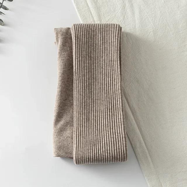 Herbst Einfarbig Baumwollfaden Damen Strumpfhose Warm Bequem Binden Lolita Stretch Streifen Strumpfhose