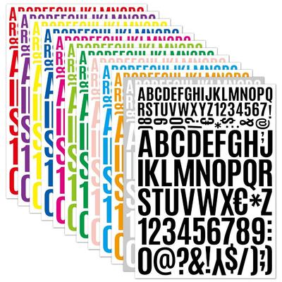 6 Sheets New 2.5 Inch Mailbox Numbers Waterproof 100pcs Label Stickers Self Adhesive Mailbox Sign Letter Numbers Stickers