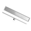 Rectangular Floor Drain Water Barrier Function Avoid Clogging Stainless Steel Shower Linear Drain for Kitchen Hotel
