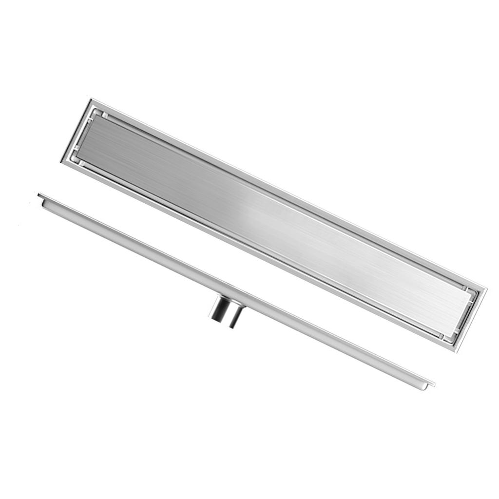 Rectangular Floor Drain Water Barrier Function Avoid Clogging Stainless Steel Shower Linear Drain for Kitchen Hotel