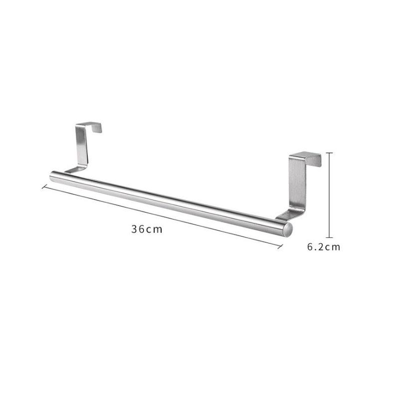 2 Size Towel Racks Over Kitchen Cabinet Door Towel Rack Bar Hanging Holder Bathroom  Shelf Rack Home Organizer Long Wall Hook