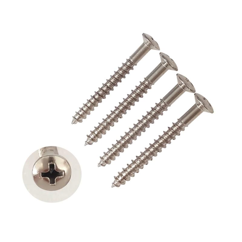 8Pcs Guitar Neck Plate Screws Replacement Electric Guitar Screws Neck Plate Mounting Screws Electric Guitars Part