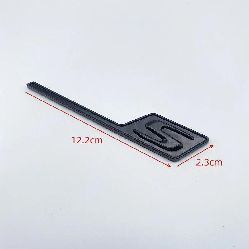 ABS S Badge Emblem Car Trunk Stickers For S E63S C63S GLC63S GLE63S GLS63S GTS GT43S GTR GT53 GT50 CLA45S Silver Yellow Black
