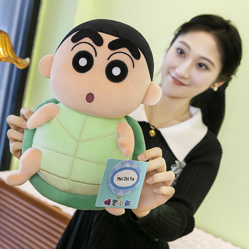 Official Crayon Shin-chan Plush Toy - Turtle Shell Shin-chan Doll, Cute Japanese Cartoon Series.