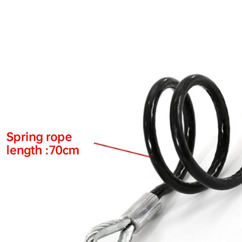 A58X-Trailer Safety Towing Cable Without Hook 3500Lbs Load Bearing Spring Towing Rope 70CM Maximum Extension Length For RV как