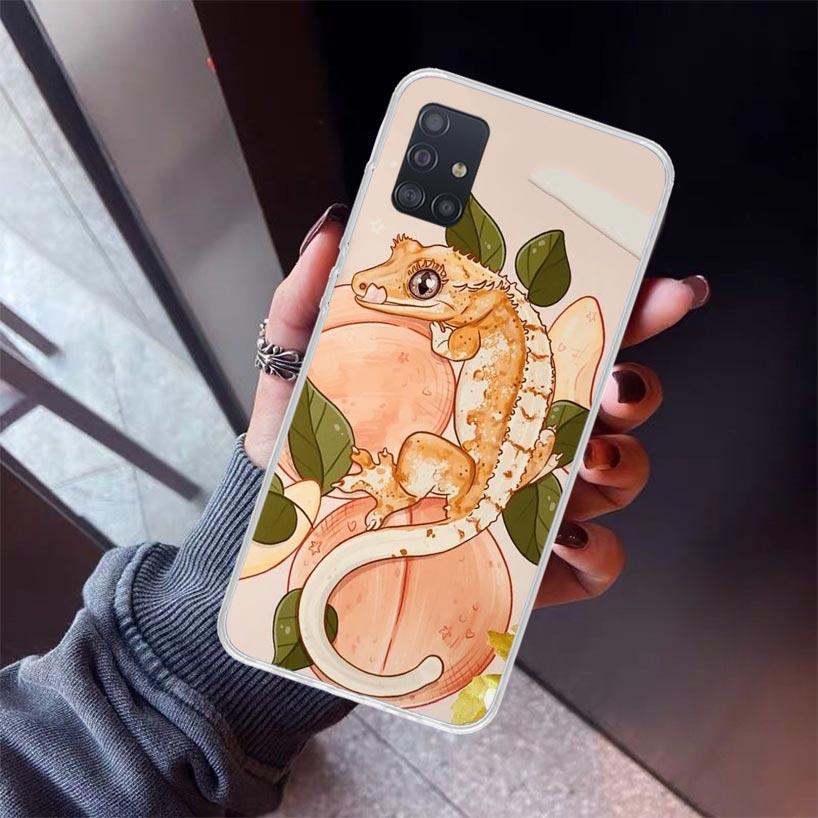 Lizards Geckos Phone Case For Samsung Galaxy A52 A51 A50S A32 A22 A12 A02S A72 A71 A31 A70 A30S Note 20 Ultra 10 Plus S10 Galaxy