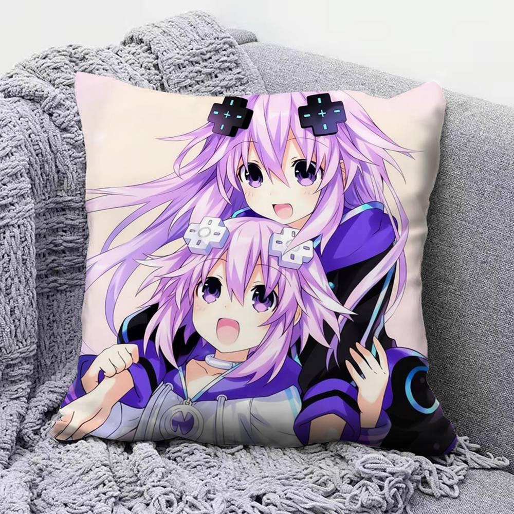 Hyperdimension Neptune Game Anime Girl Pillow Covers Home Sofa Cushion Covers and Aecorative Custom