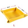 Rolling Folding Dice Game Storage Tray PU Leather Tray Table Storage Tools