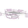 VidaXL Bed Frame with Drawers White 100x200 Cm Solid Pine Wood, Slatted Base, Double Bed Frame, Wooden Bed Frame 3301945